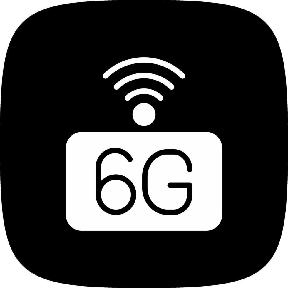 6g réseau Créatif icône conception vecteur