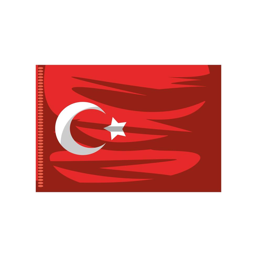 symbole du drapeau de la Turquie vecteur