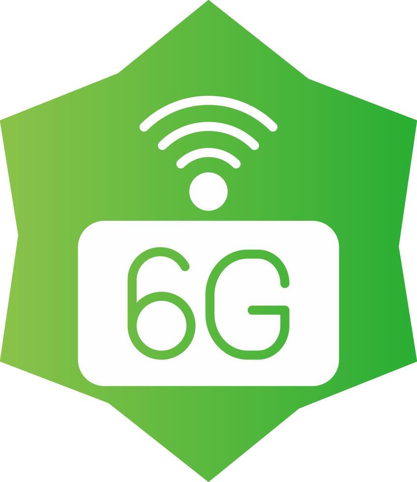 6g réseau Créatif icône conception vecteur