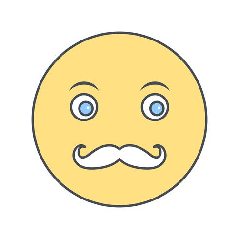 icône de vecteur emoji moustache