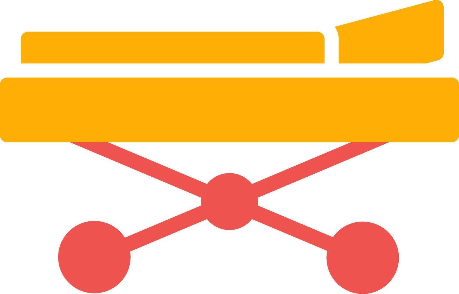 conception d'icône créative de civière vecteur