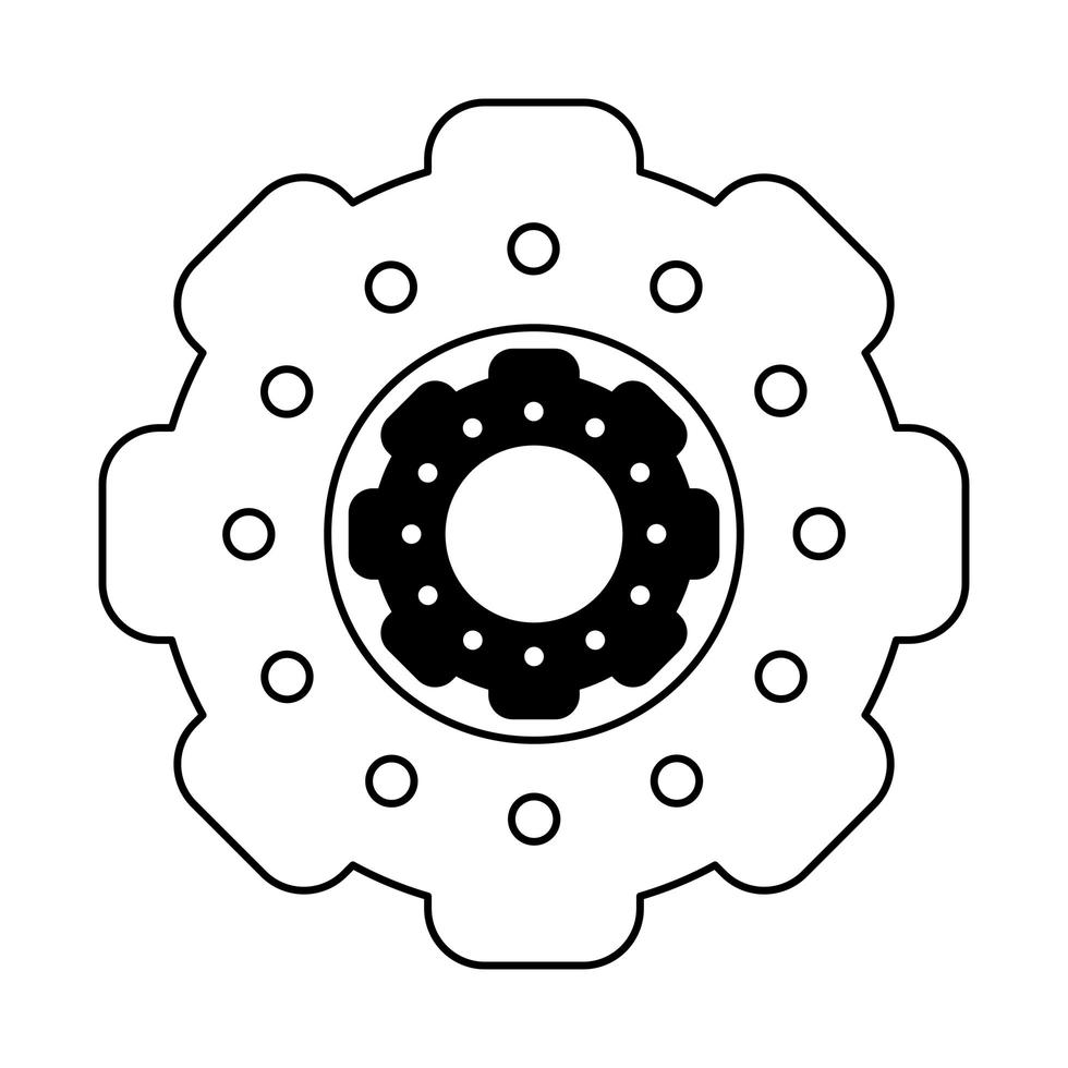 dessin animé icône engrenages vecteur