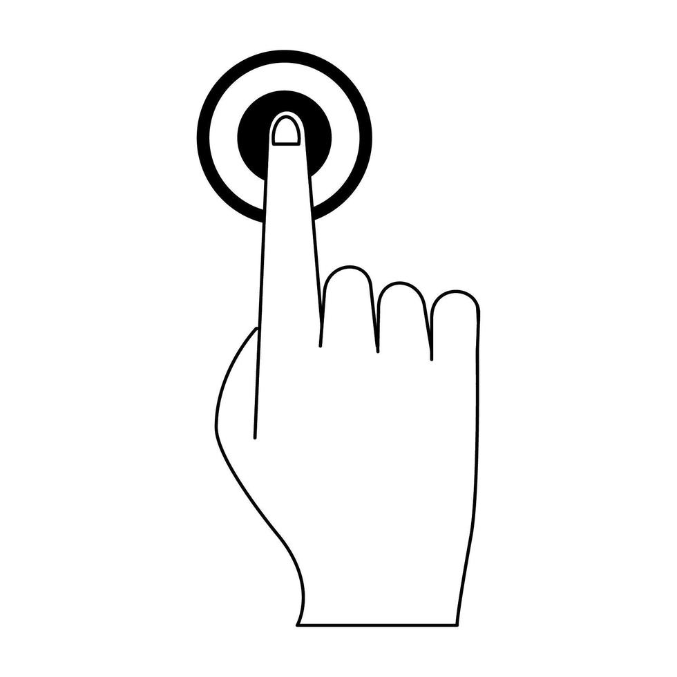 icône du bouton d'alimentation en noir et blanc vecteur