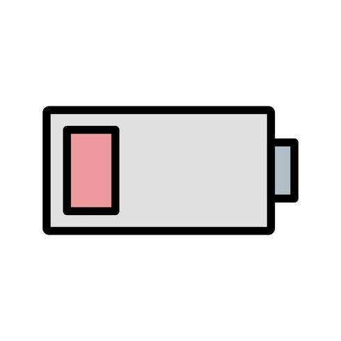 Icône de vecteur de batterie faible