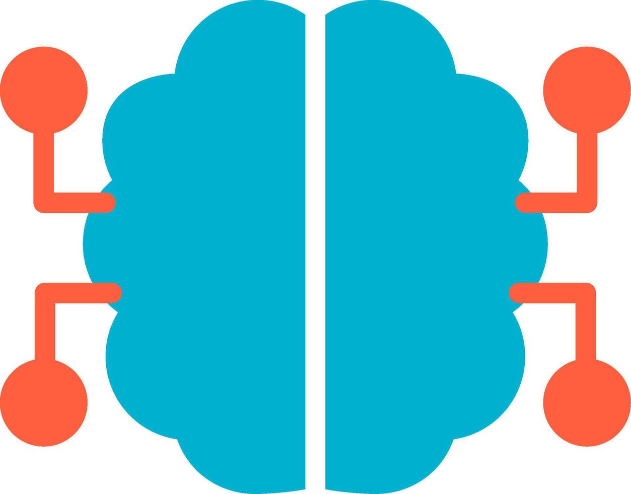 les neurones circuit Créatif icône conception vecteur