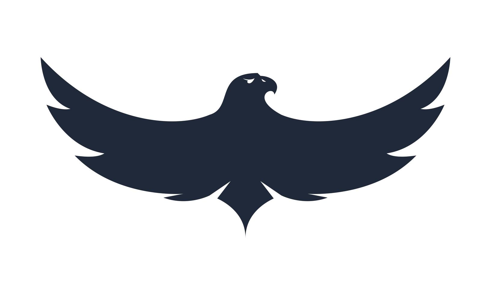 emblème de la silhouette de l'aigle vecteur