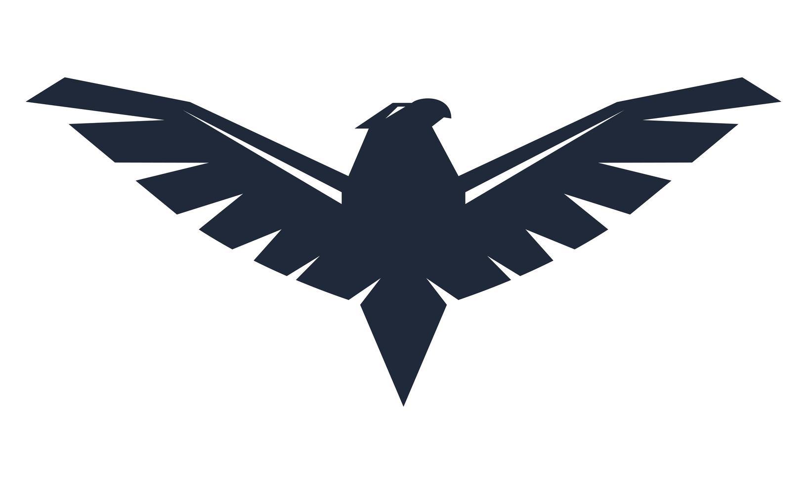 emblème d'oiseau faucon vecteur