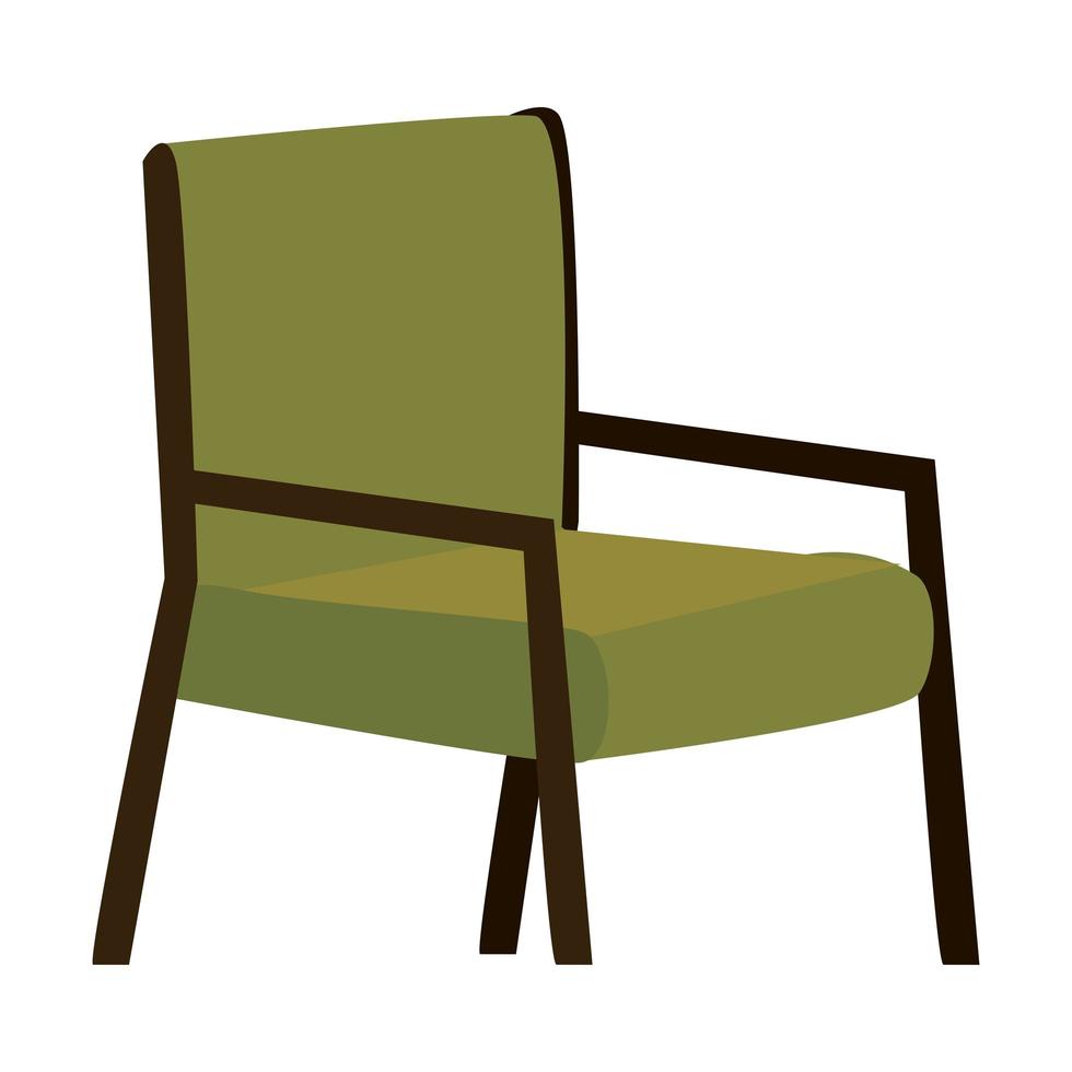 chaise verte à la maison vecteur