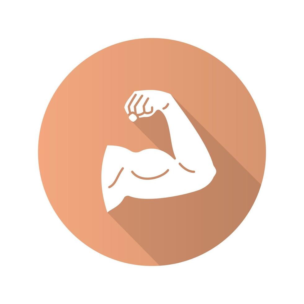 icône de glyphe de grandissime biceps mâle design plat. illustration vectorielle vecteur
