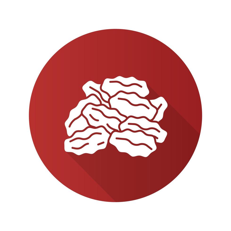icône de glyphe de grandissime de conception plate de raisins secs. baies de goji séchées. illustration vectorielle vecteur