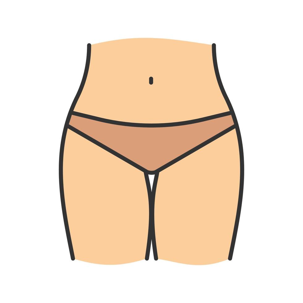 icône de couleur de zone de bikini. illustration vectorielle isolée vecteur