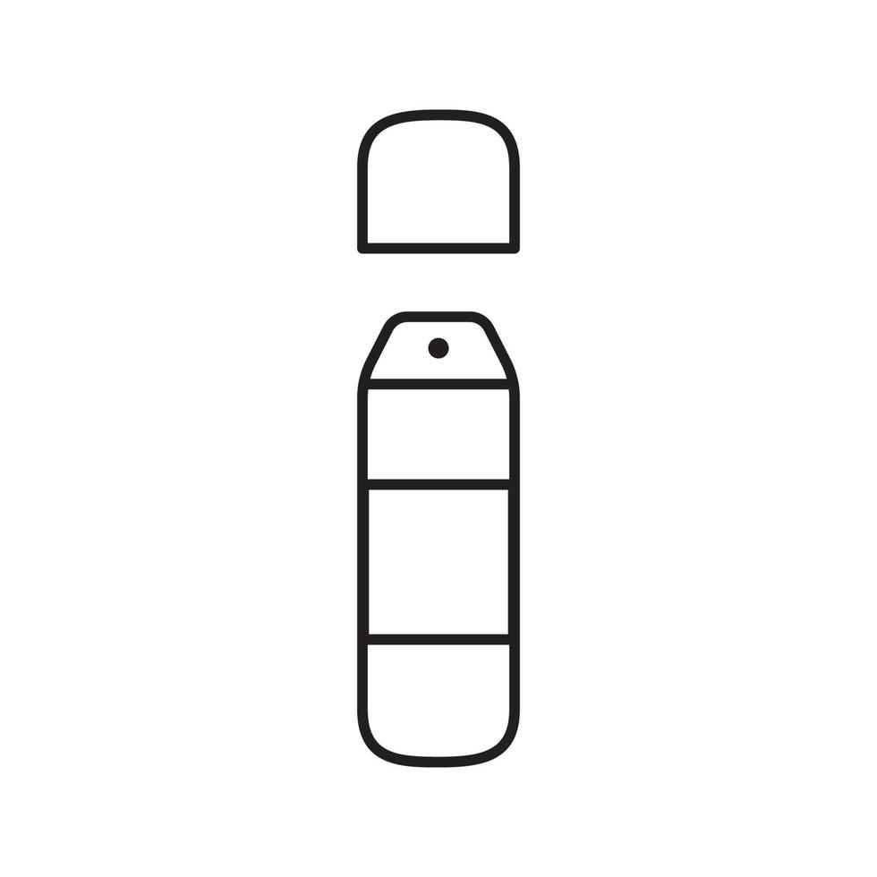 icône linéaire anti-transpirant en spray. illustration de la ligne mince. déodorant. symbole de contour. dessin de contour isolé de vecteur