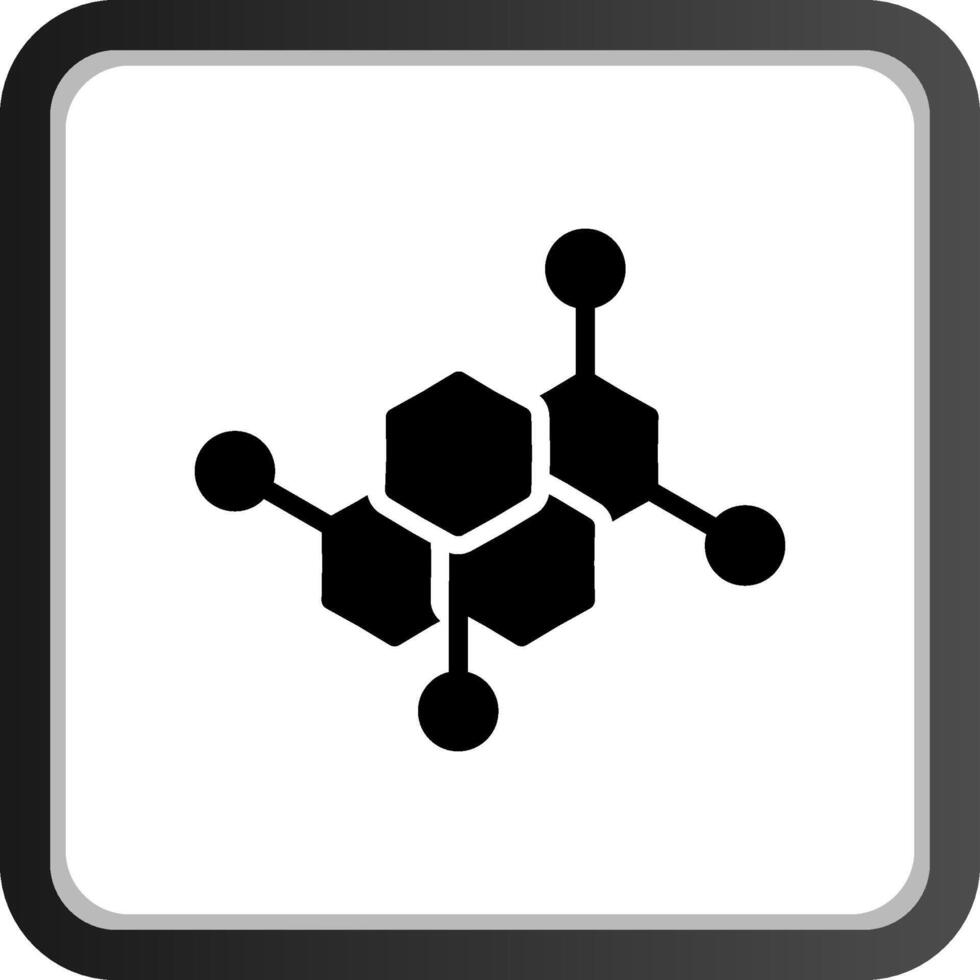 conception d'icône créative de molécule vecteur