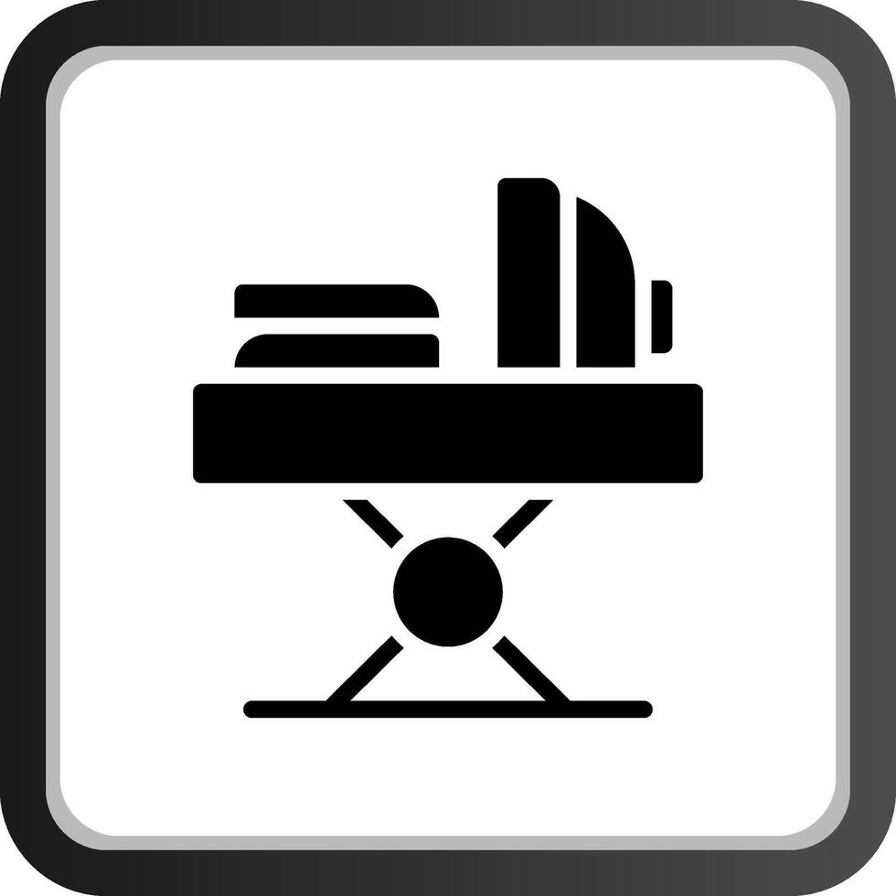 conception d'icône créative de table de fer vecteur