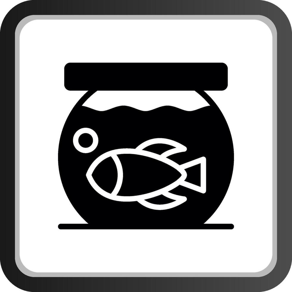 conception d'icône créative de bol de poisson vecteur