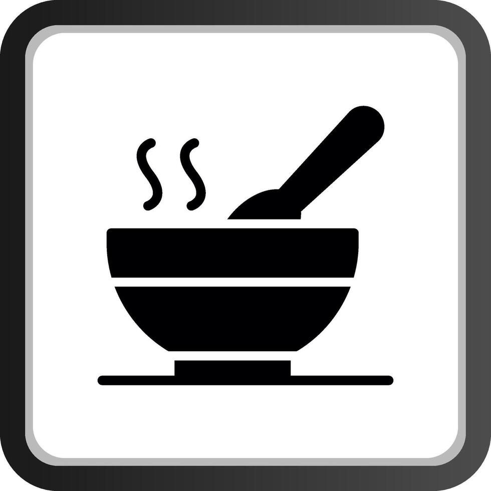 conception d'icône créative de soupe chaude vecteur