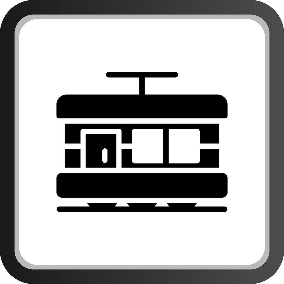 conception d'icône créative de tramway vecteur