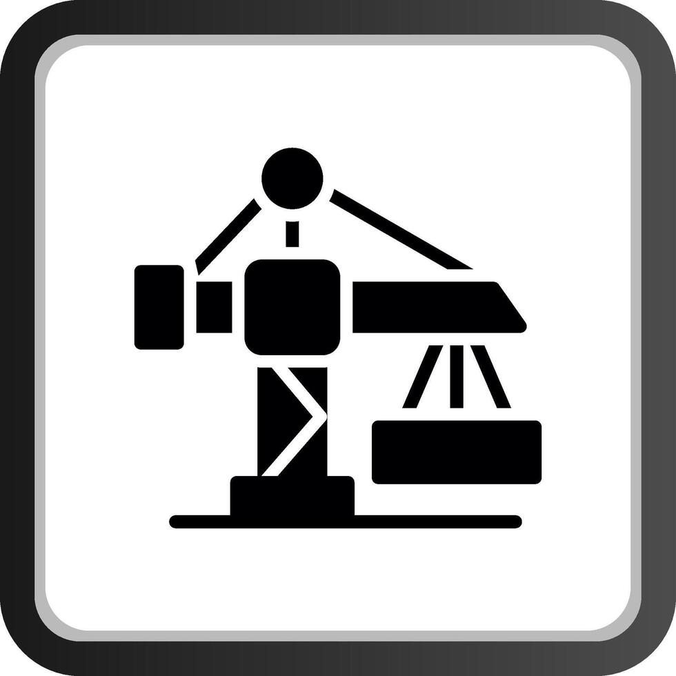 conception d'icône créative de grue vecteur