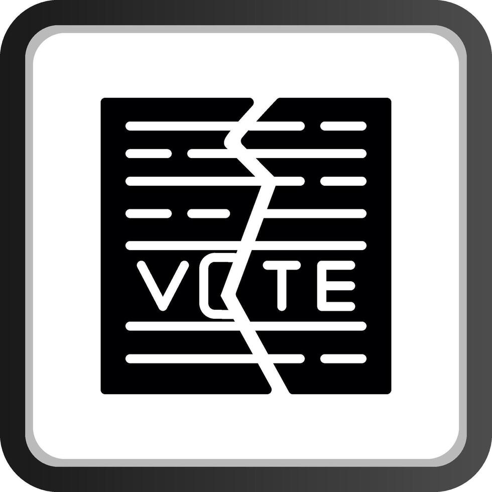 conception d'icône créative de bulletin de vote vecteur