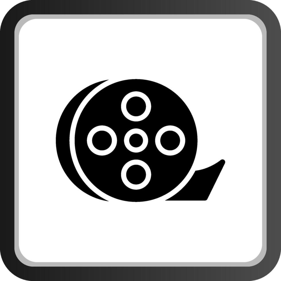 conception d'icône créative de rouleau de film vecteur