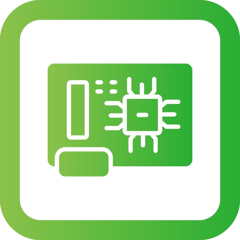 conception d'icône créative de carte de circuit imprimé vecteur