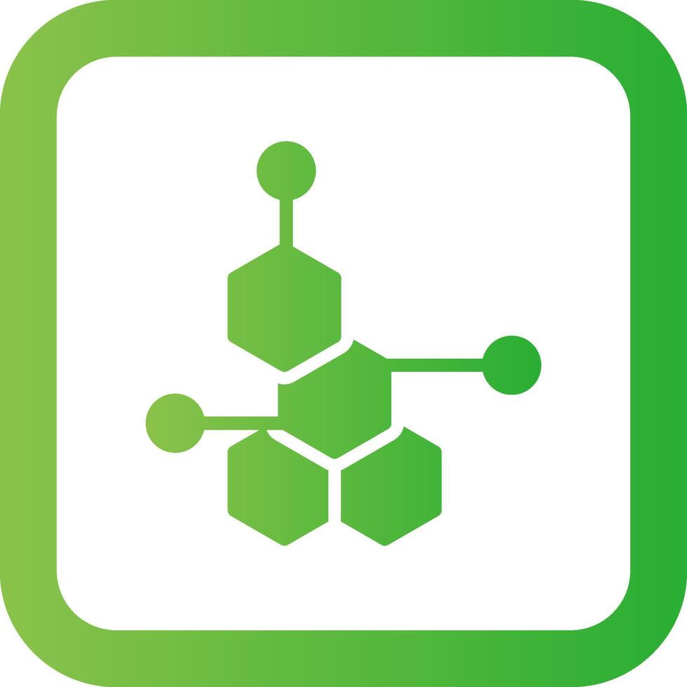 conception d'icône créative de molécule vecteur