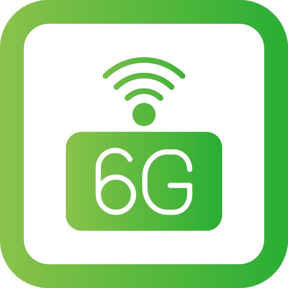 6g réseau Créatif icône conception vecteur