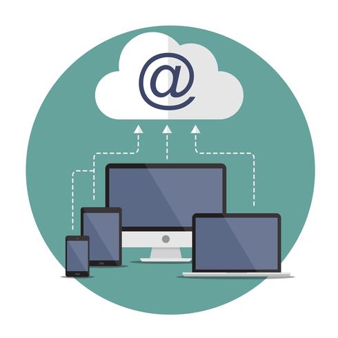 Téléchargement sur Internet vecteur