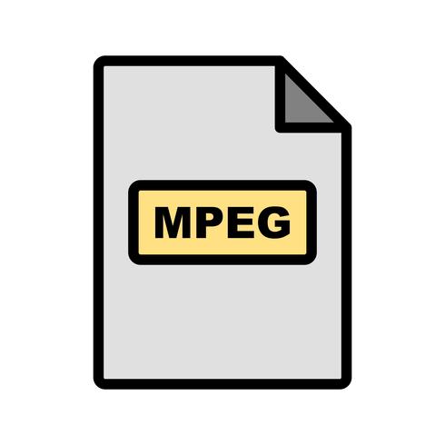 Icône de vecteur MPEG