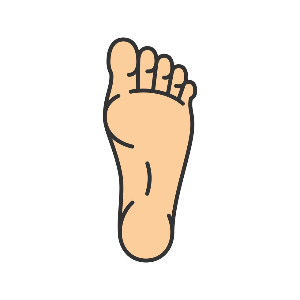 icône de couleur de pied. illustration vectorielle isolée vecteur