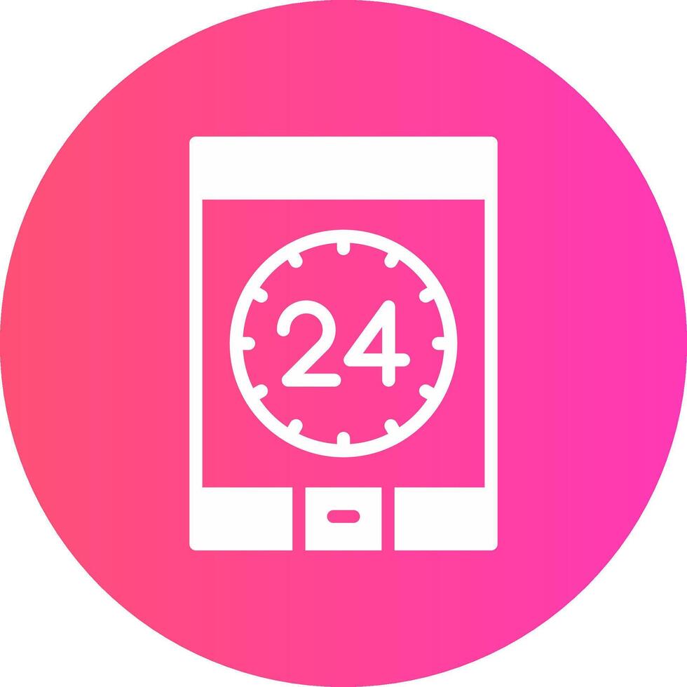 24 heure un service Créatif icône conception vecteur
