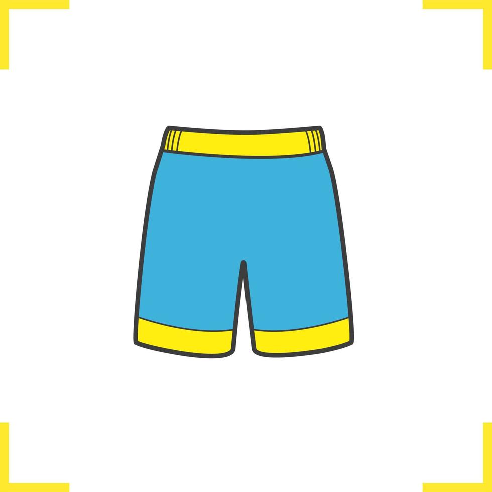 icône de couleur de maillot de bain. short de sport. illustration vectorielle isolée vecteur