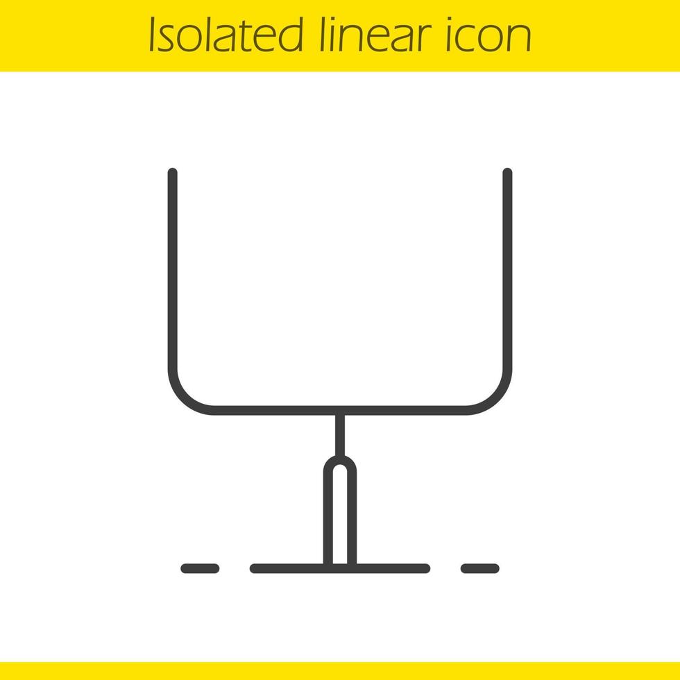 icône linéaire de portes de football américain. illustration de la ligne mince. symbole de contour des portes de rugby. dessin de contour isolé de vecteur