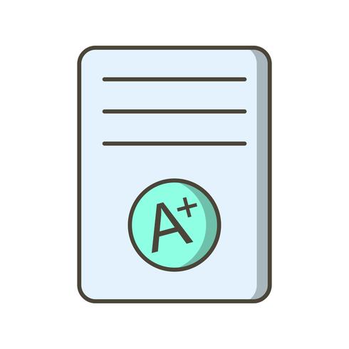 A + Grade Vector Icon