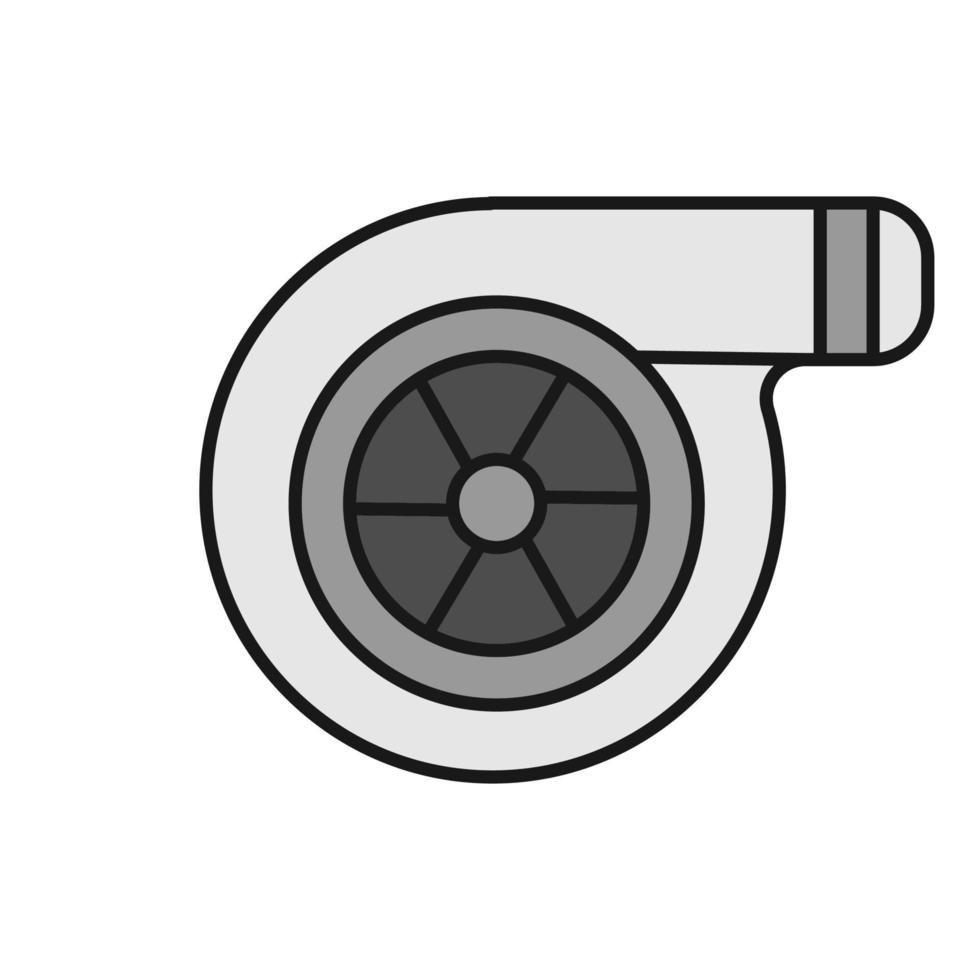 icône de couleur de turbocompresseur vecteur
