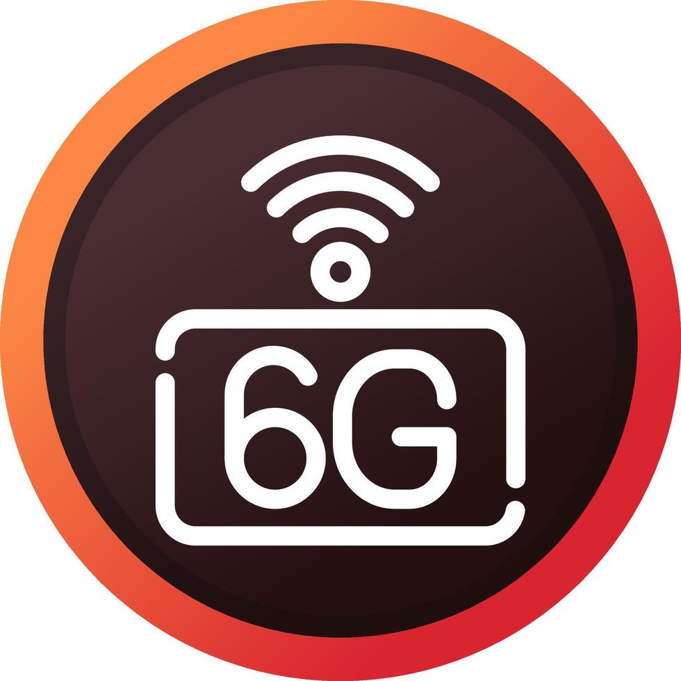 6g réseau Créatif icône conception vecteur