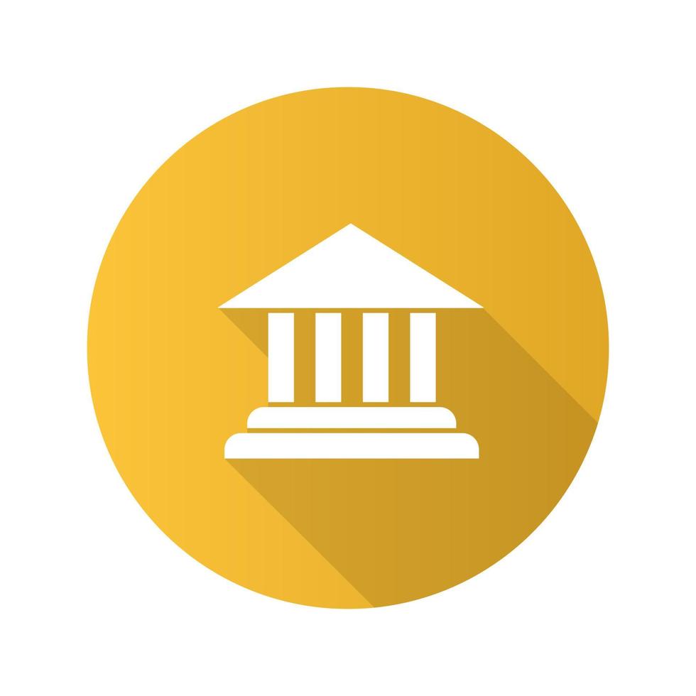 icône de glyphe de grandissime de conception plate de solde de compte. services bancaires en ligne. bâtiment de la banque. illustration vectorielle vecteur