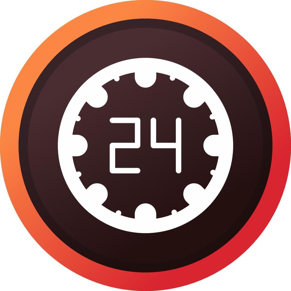 conception d'icônes créatives 24 heures sur 24 vecteur