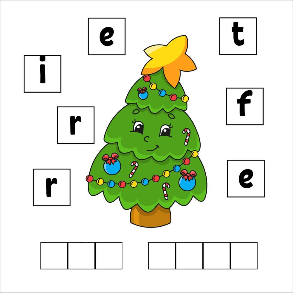 puzzle de mots. feuille de travail de développement de l'éducation. jeu d'apprentissage pour les enfants. page d'activité. casse-tête pour les enfants. énigme pour le préscolaire. illustration vectorielle simple et isolée dans un style dessin animé mignon. vecteur