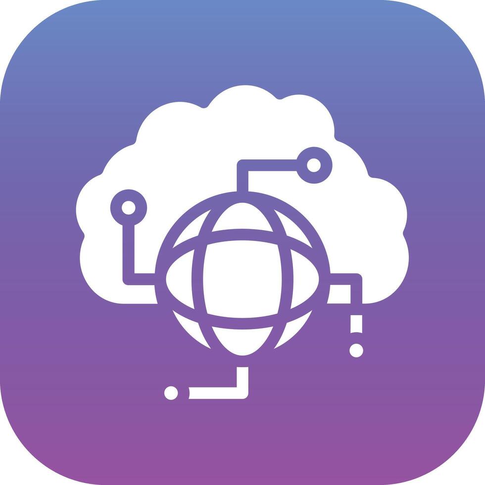 icône de vecteur de réseau cloud