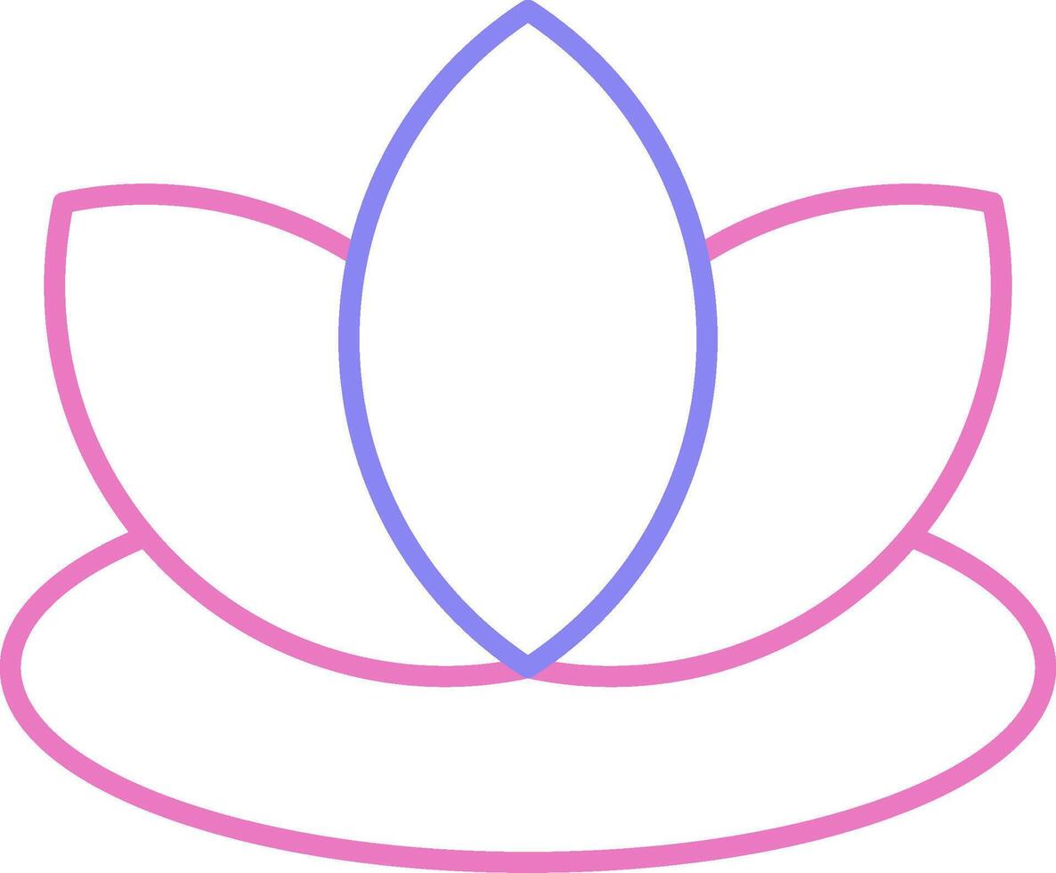 lotus linéaire deux Couleur icône vecteur