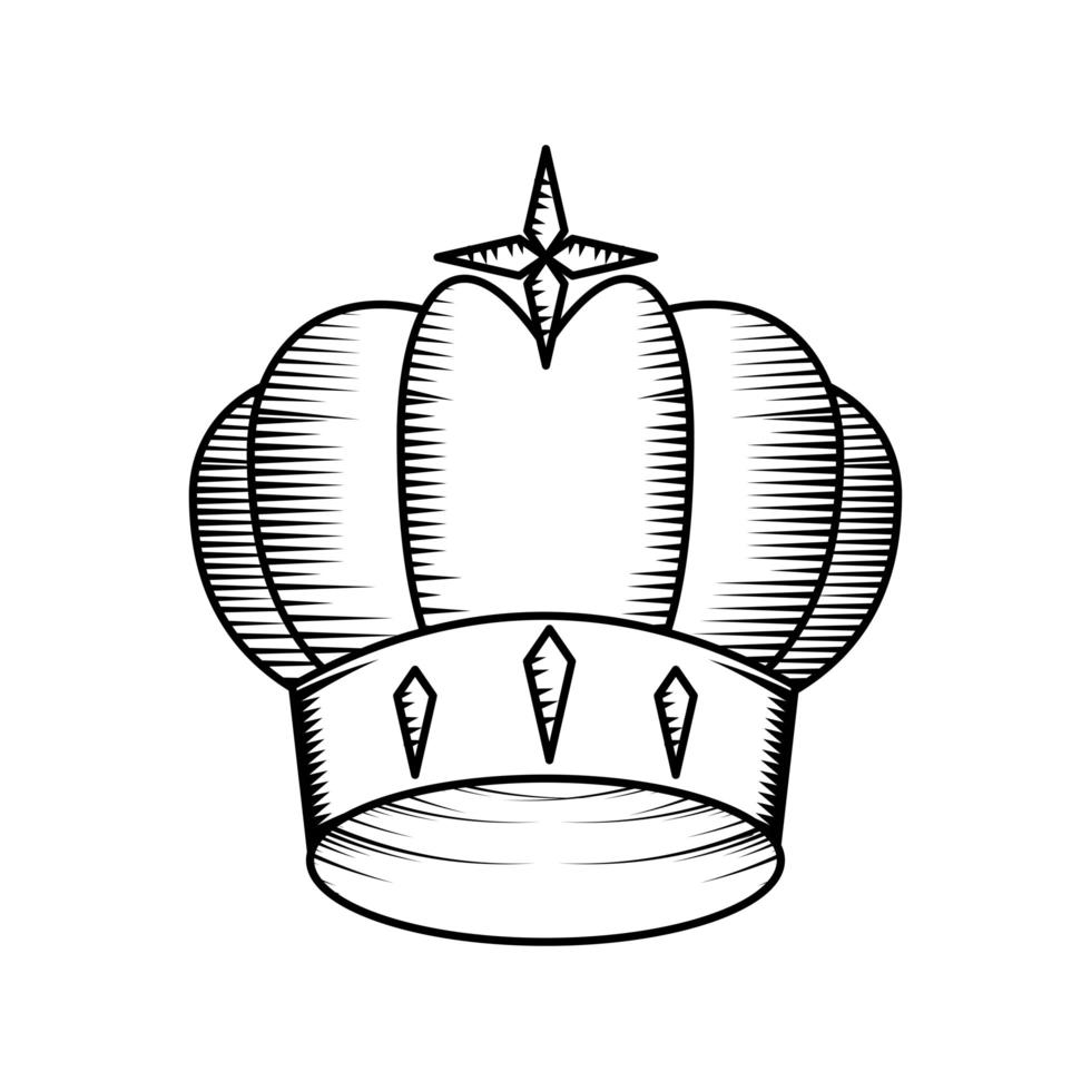 icône d'ornement de couronne vecteur