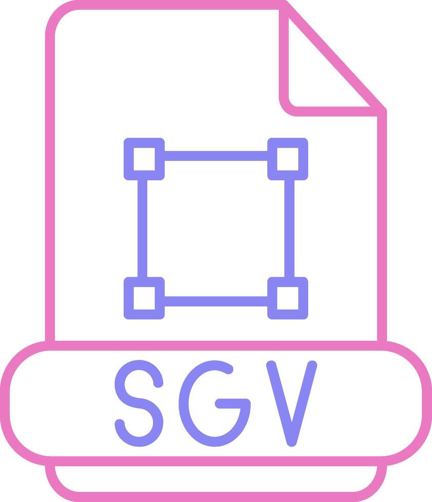 svg linéaire deux Couleur icône vecteur