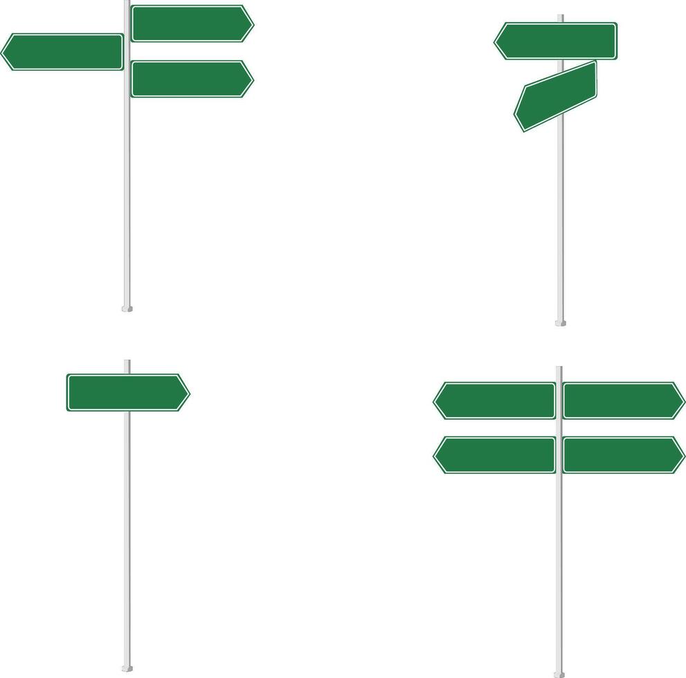 poteau indicateur ou route signe Icônes vecteur conception