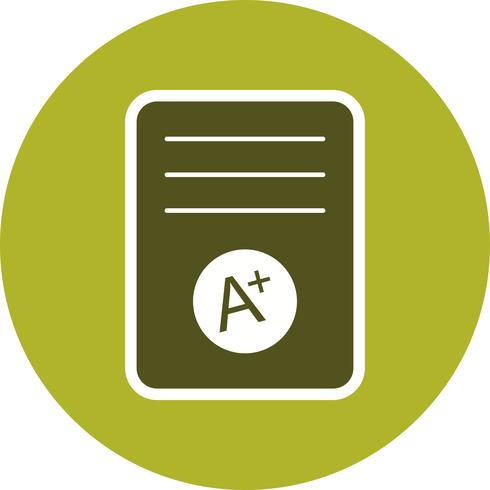 A + Grade Vector Icon