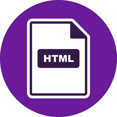 Icône de vecteur HTML