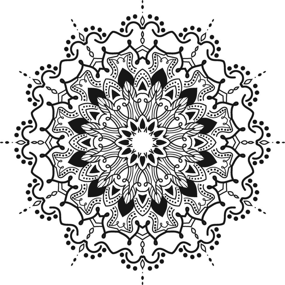 islamique mandala ligne art arabe style conception avec foncé ambiance vecteur