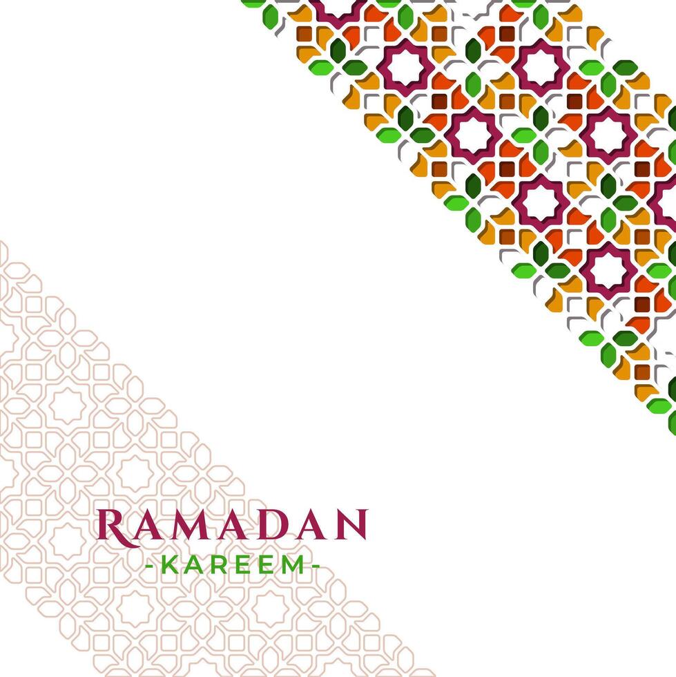 islamique diagonale modèle Ramadan salutation conception vecteur