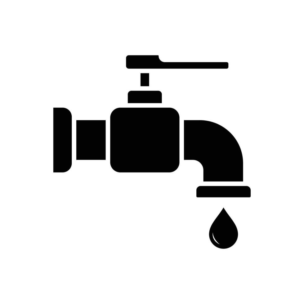 l'eau robinet icône vecteur conception modèle Facile et nettoyer