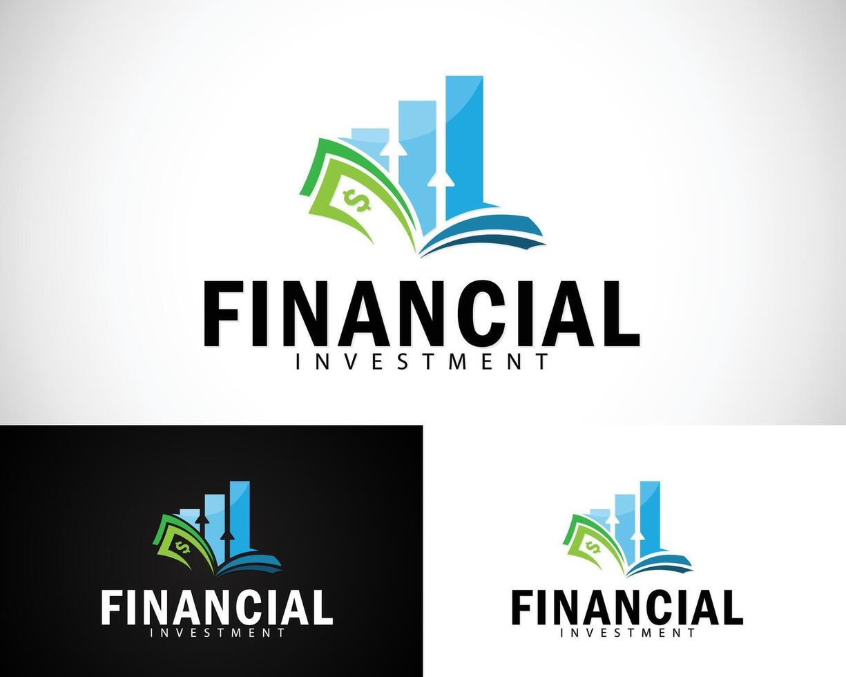 la finance logo conception concept éducation monde livre argent affaires conception concept emblème vecteur